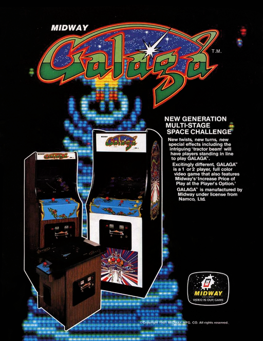 Galaga (Midway set 1 with fast shoot hack) Arcade Game Cover